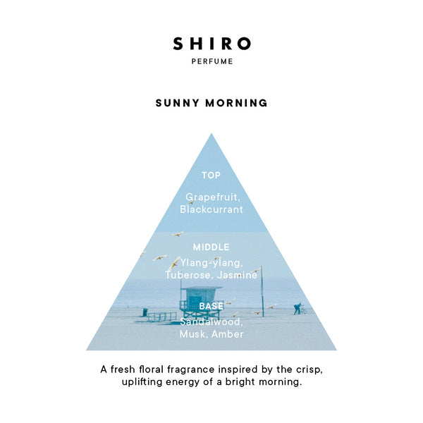 香水(ユニセックス) SHIRO SUNNY MORNING Eau de Parfum 100ml SUNNY MORNING EAU DE PARFUM (100ML/50ML) – SHIRO US Online Store