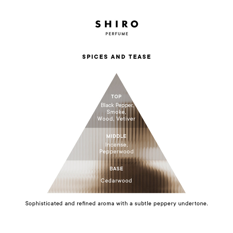 SHIRO PERFUME SPICES AND TEASE オードパルファン SPICES AND TEASE EAU DE PARFUM – SHIRO US Online Store